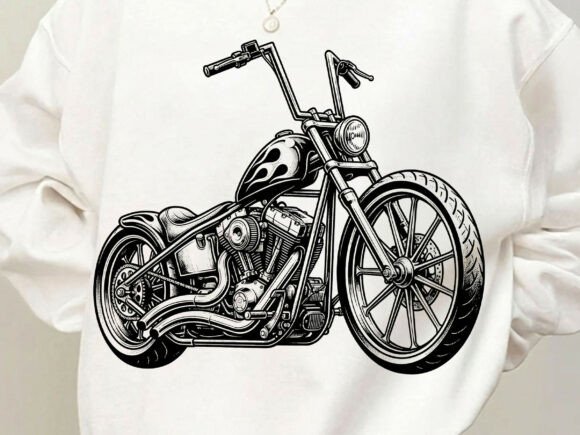 Chopper Motorcycle Biker Tshirt Design: Your Ultimate SVG Asset