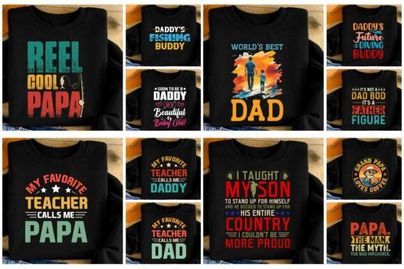 Father's Day Png T-Shirt Design Bundle