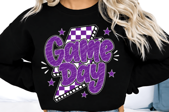 Game Day Purple Shirt PNG: Bold Spirit for Designers