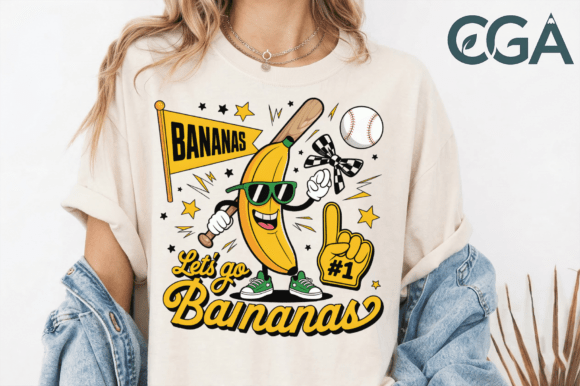 Let's Go Bananas Baseball Sports PNG: A Home Run for Your Creative Projects