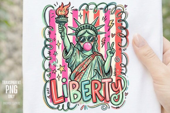 Liberty America 4th of July Usa PNG: Bold Pop-Art for Patriotic Projects