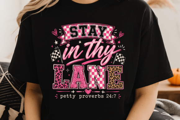 Rev Up Your Creative Projects with Stay in Thy Lane Checkered PNG