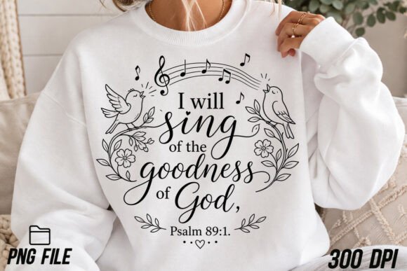 Singing Birds Psalm 89:1 PNG: A Design Asset for Faith-Based Projects
