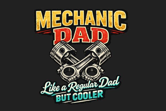Vintage Cooler Mechanic Dad: The Perfect Father's Day Design